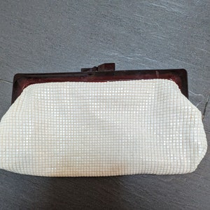 Clutch Bag with amber top closure vintage purse