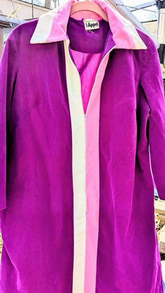 Purple Pink Velour Robe Womens Medium