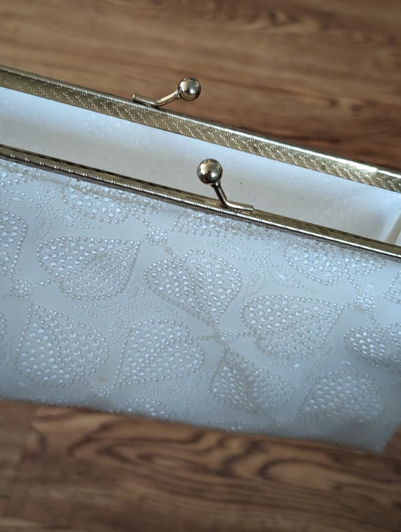 Midcentury White Clutch Bag  Long Luxe Lovely - image 2