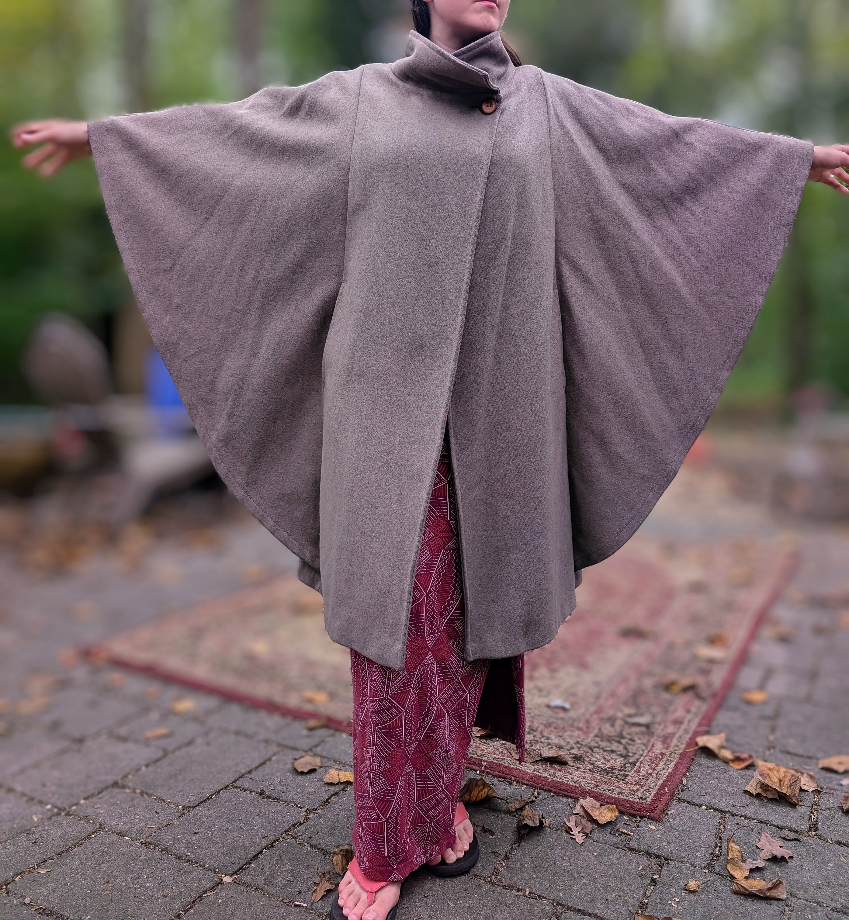Pretty Poncho Womens Vintage Batwing Wool Cape - Etsy