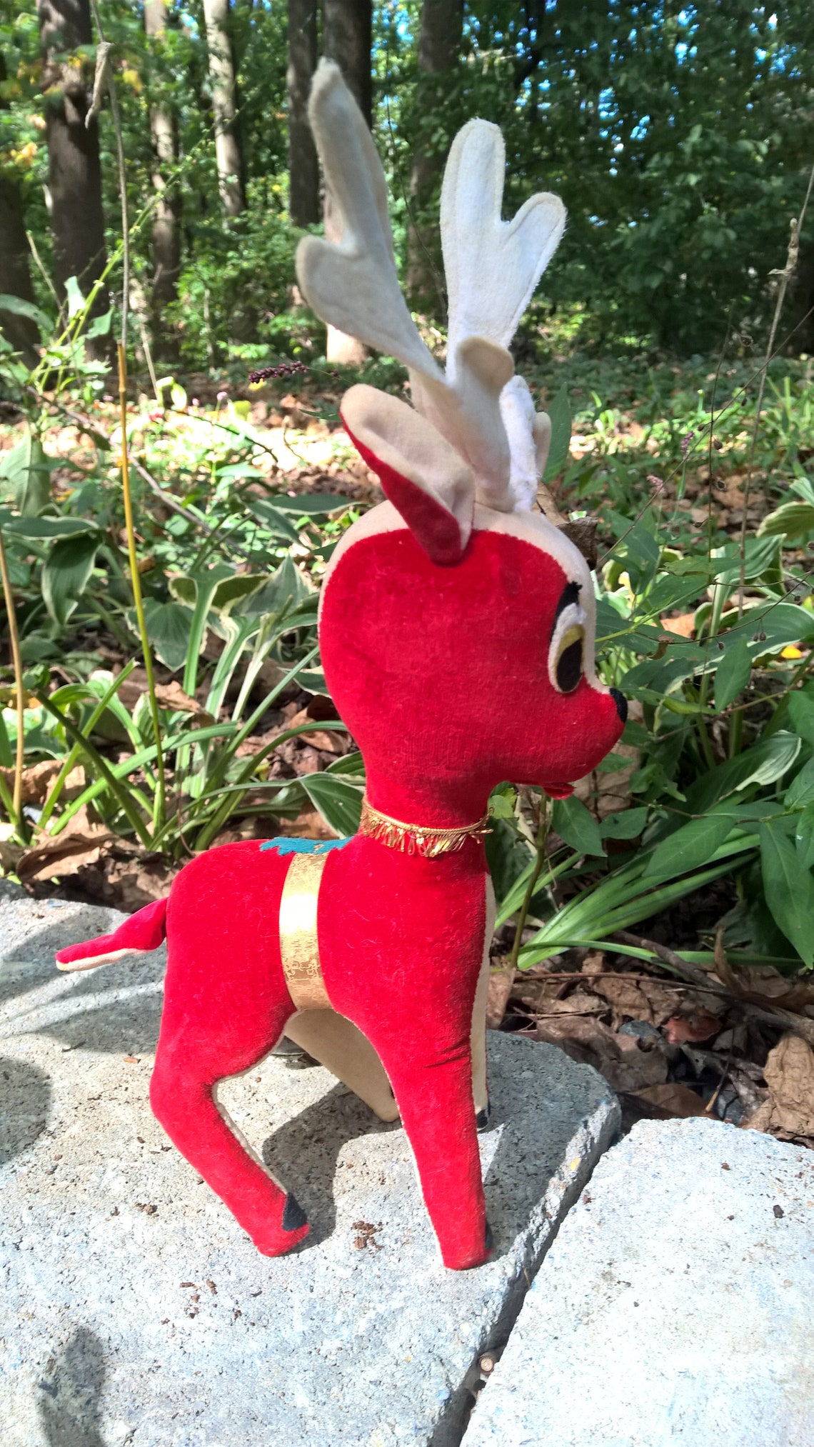 Stuffed Red Deer vintage Doe A Deer a Female Deer very Tall Etsy
