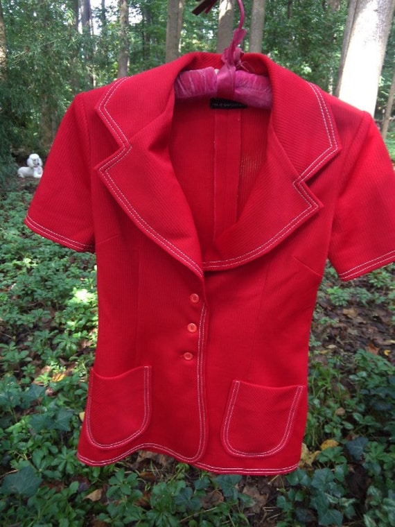 Pant Suit Red Hot 60's Vintage Cool