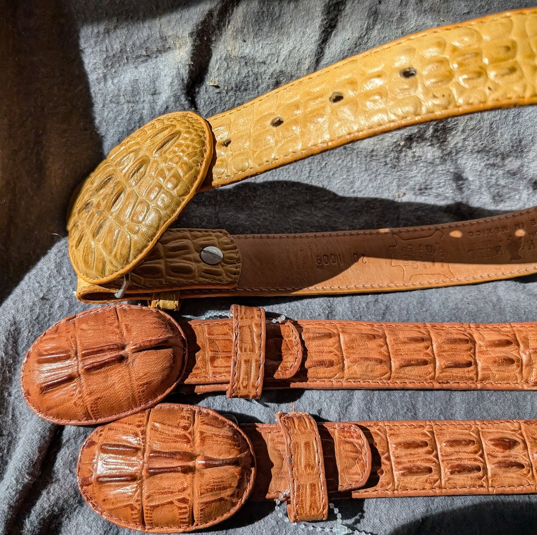 Crocodile Belts Made in Mexico Unisex S-M-L - Etsy