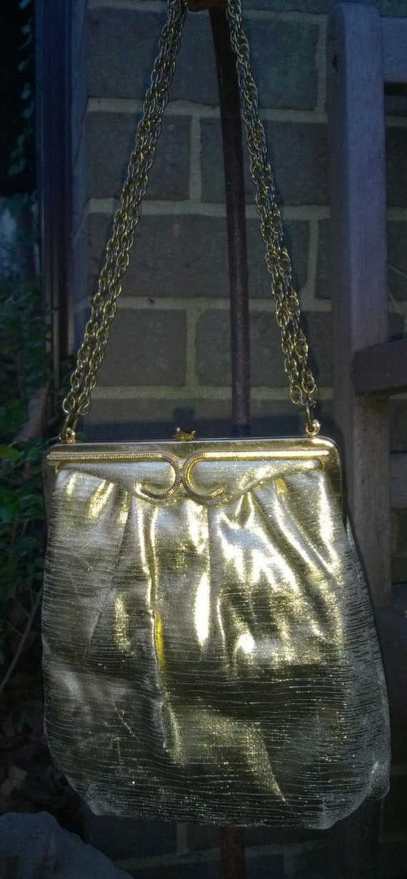 Gold Purse Vintage Evening Bag Bridal Prom Party S