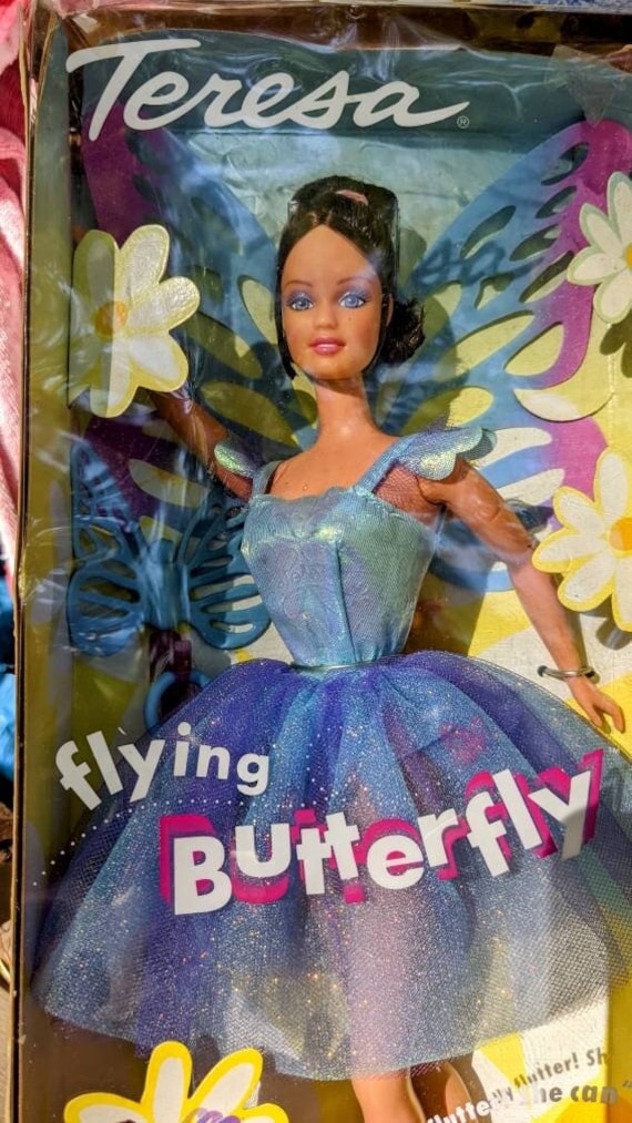 black barbie doll blue dress 2000s Indigo Obsession 2000 Byron Lars Runway Collection Barbie – Sell4Value main image 0