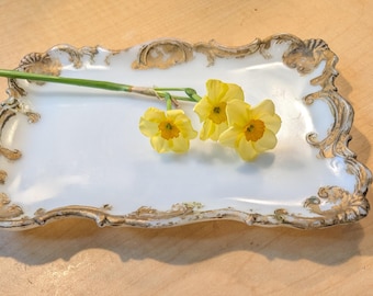 Milk Glass Dresser Tray