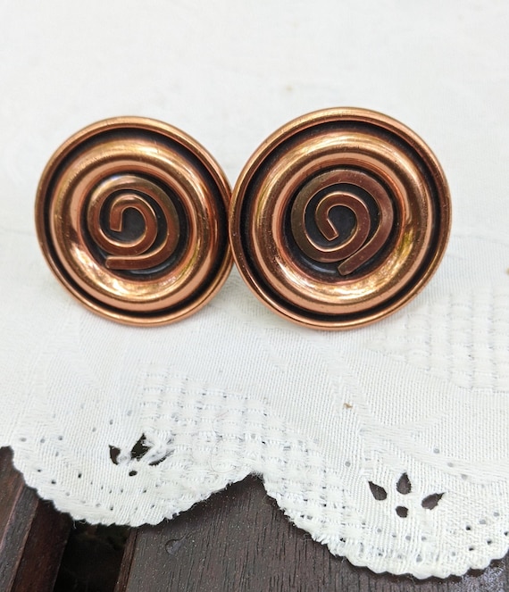 Copper Cufflinks Unisex Gift Fathers Day