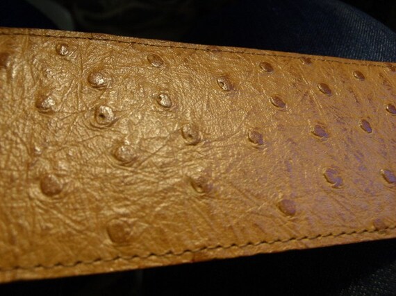 Belt Ostrich Leather Sale Ostrich Hide with Amber… - image 5