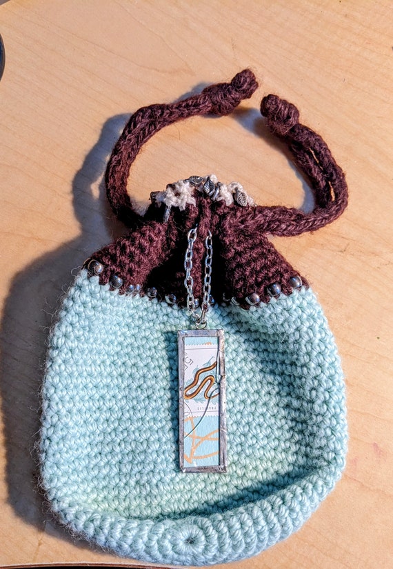 Green Crochet Handmade Bag Purse - image 3