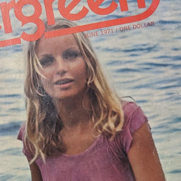 Evergreen  Magazine June 1971 with Twiggy cover