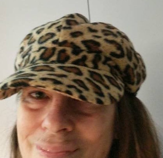 Cap Leopard Print Slouchy Soft Velvet Newsboy Cap - Etsy New  display picture 1