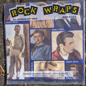 James Dean Wrapping Paper with all James Dean photos in COLOR