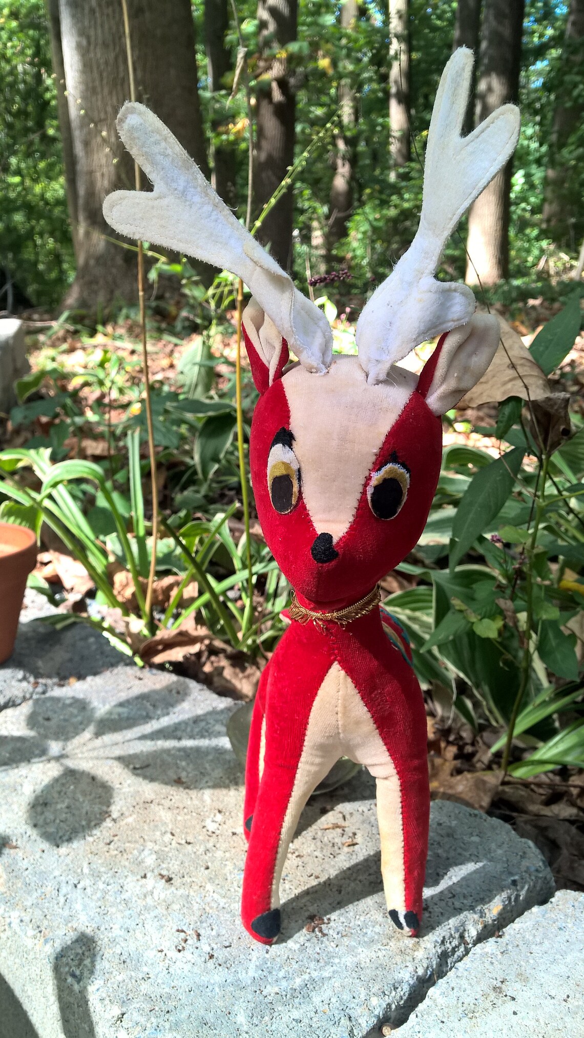 Stuffed Red Deer vintage Doe A Deer a Female Deer very Tall Etsy