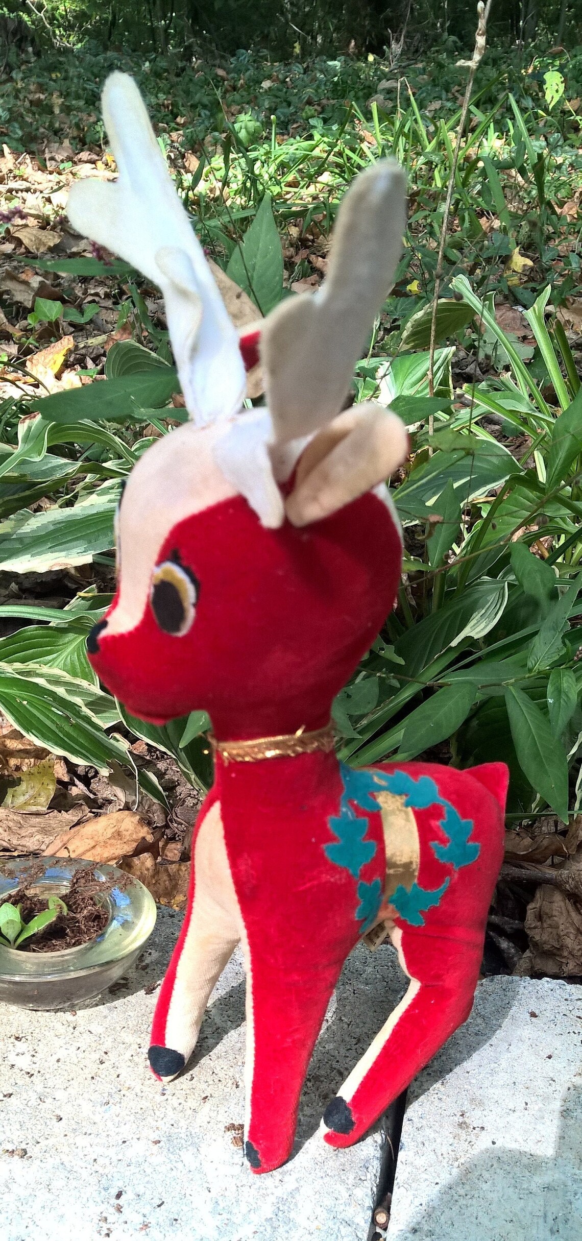 Stuffed Red Deer vintage Doe A Deer a Female Deer very Tall Etsy