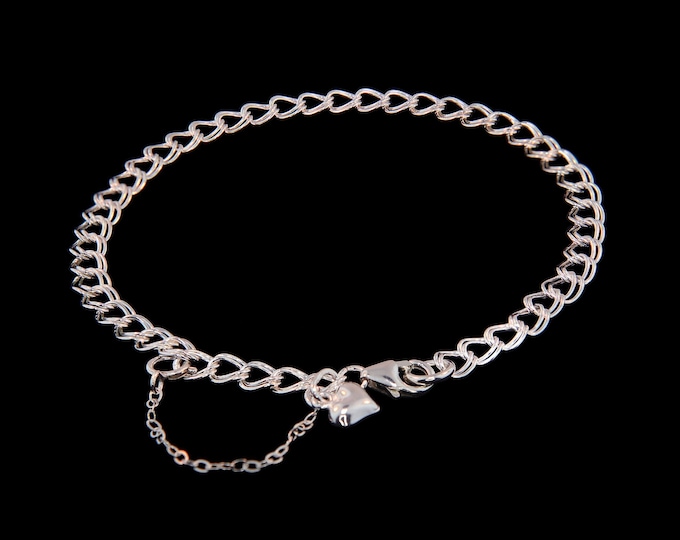 Heart Safety Chain Charms - 925 Sterling Silver Love Beads For Bracelets & Necklaces