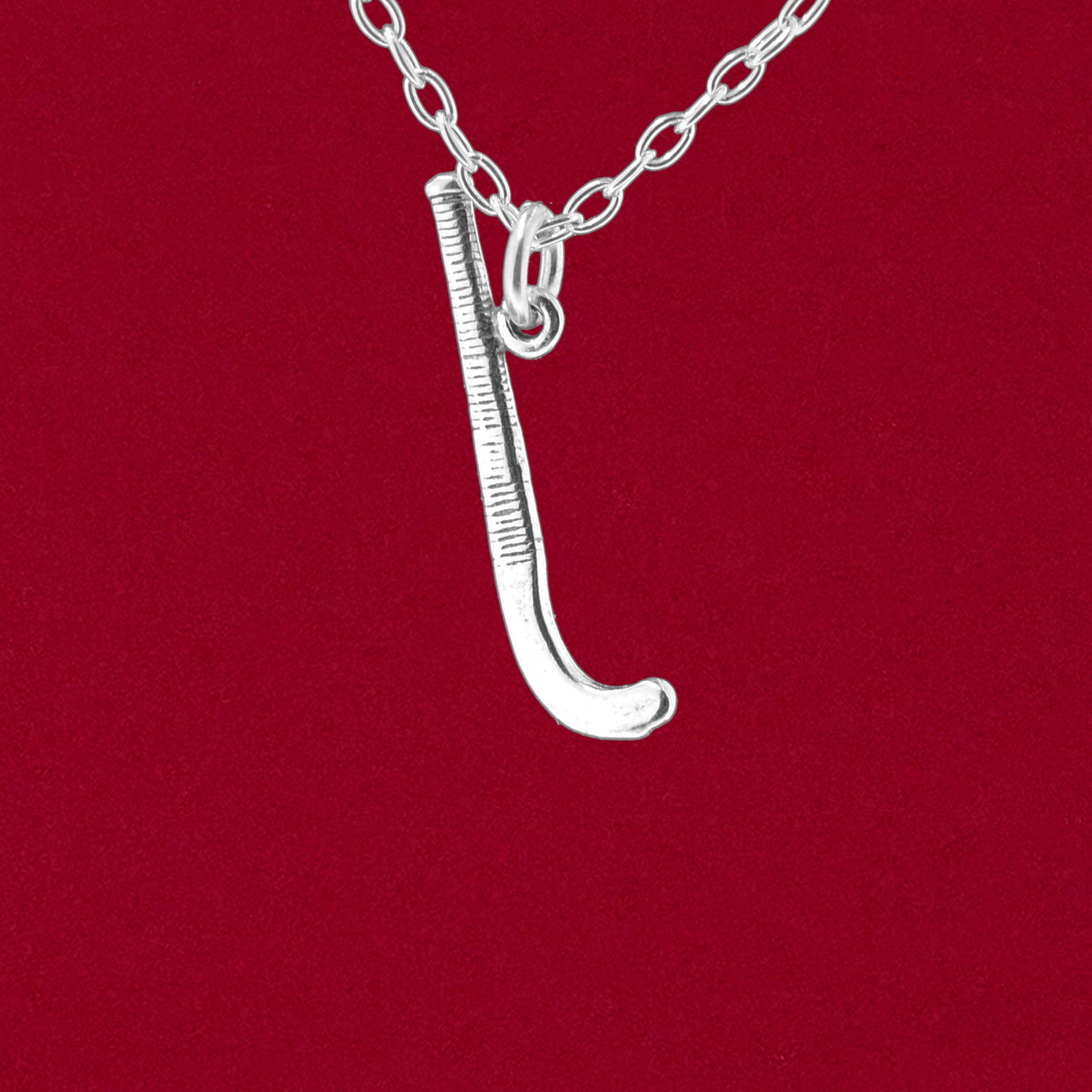 Hockey Stick Pendant Sided 925 Sterling Silver - Etsy
