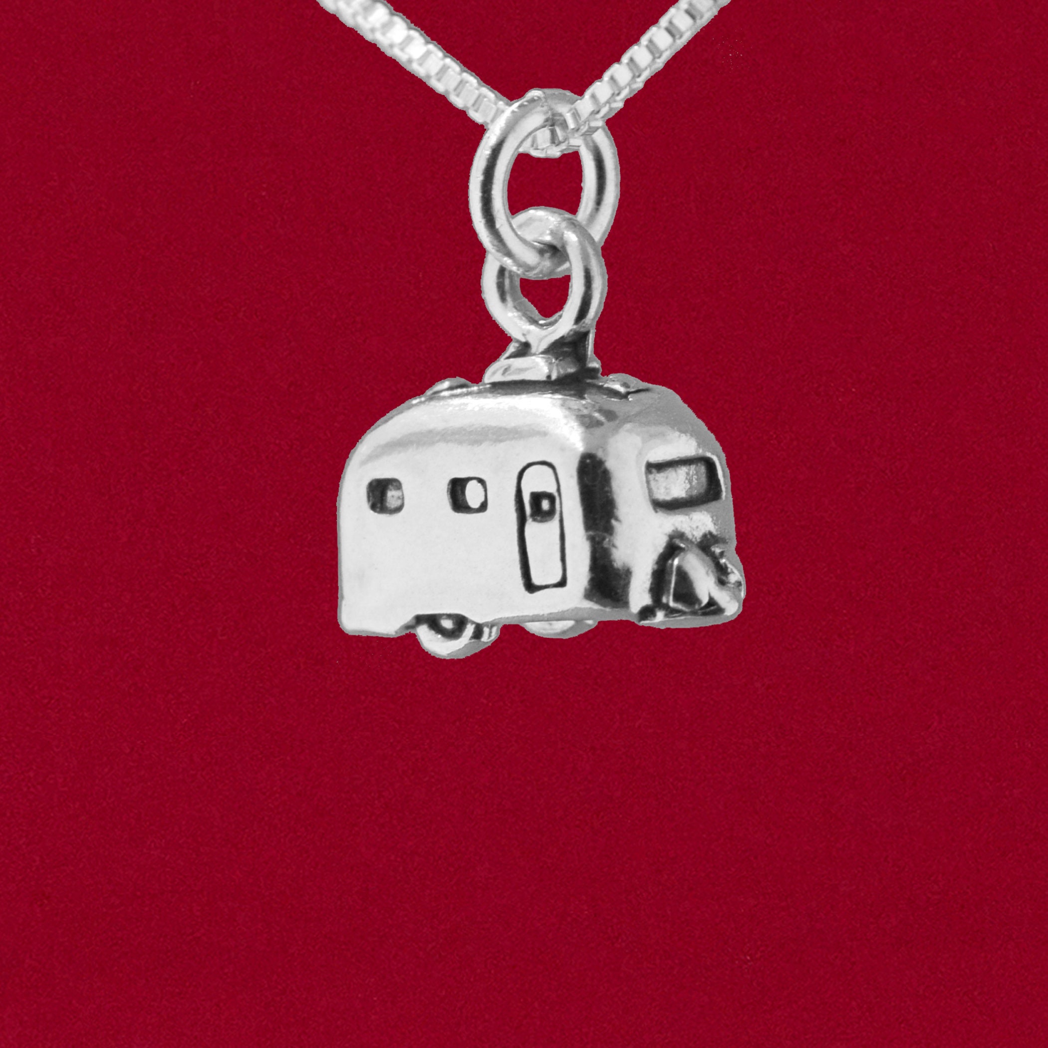 Camper Trailer RV Charm Pendant 3D 925 Sterling Silver Jewelry Etsy