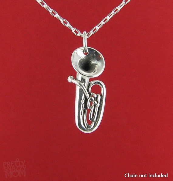 Pendants Arts and Theater Charms .925 Sterling Silver Trumpet Charm Pendant