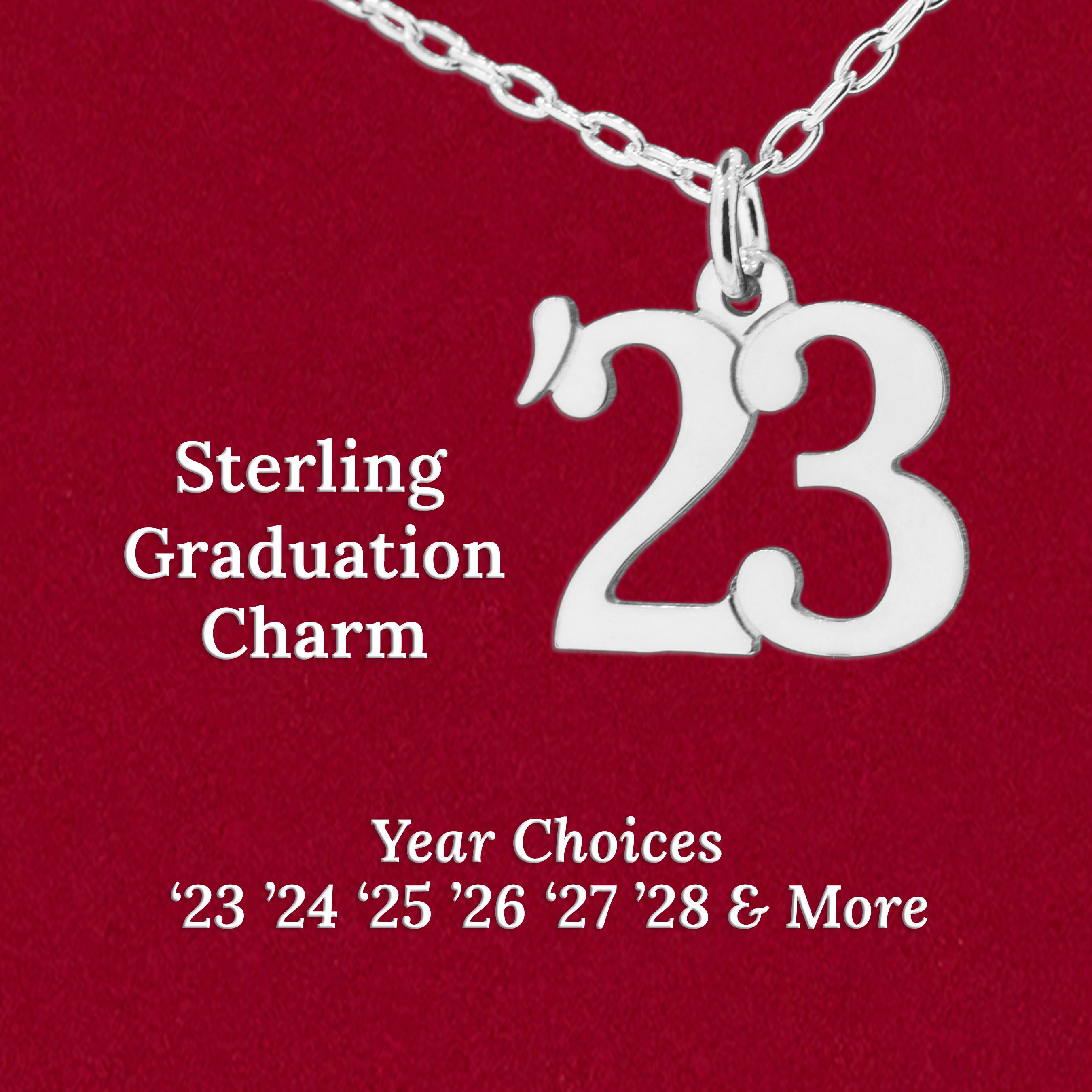 Silver Scroll Graduation Charm | Lily Charmed