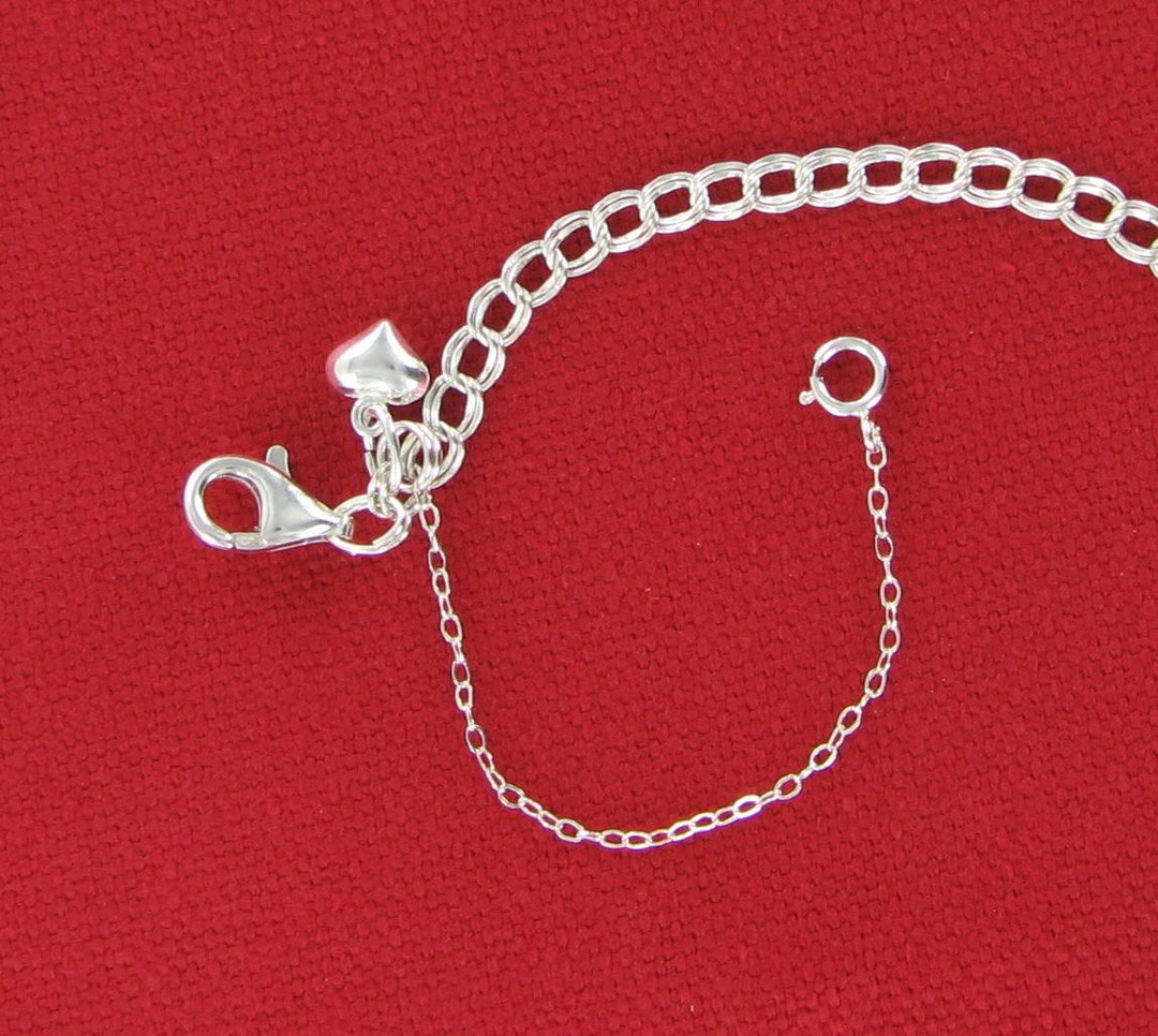 Charm Bracelet, Starter, Stainless Steel Chain, for Clip on Charms, Women's Jewelry Message, Comes in A Gift Bag (Charm Bracelet with Love Between A