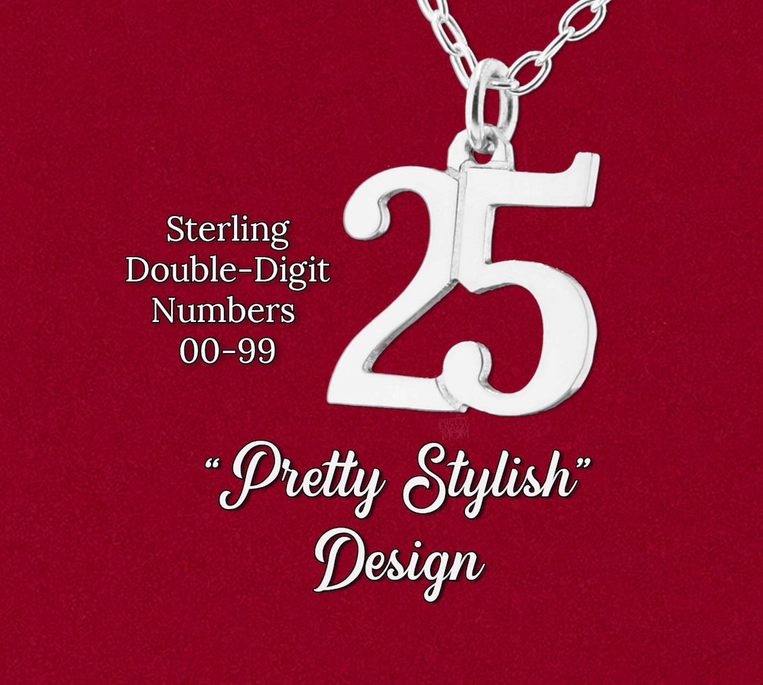 Custom Double 2 Digit Number Choice Charm Pendant Design Etsy