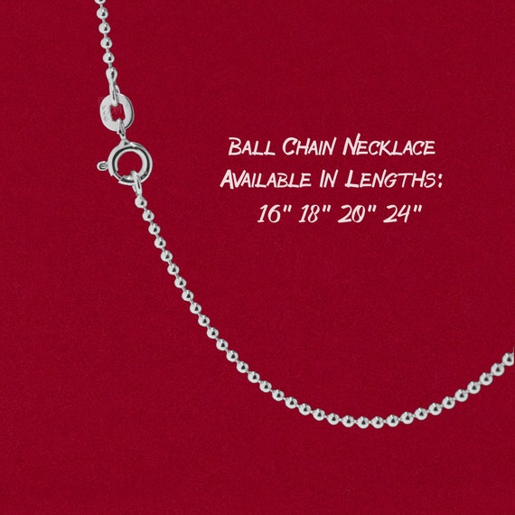 Ball Bead Chain Necklace 1.5mm Diameter Choice of Length Size Etsy