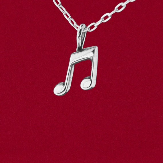Music 8th Eighth Note Charm Sterling Silver - Made in the USA Music 8th Eighth Note Charm Sterling Silver - Made in the USA