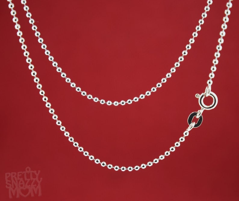 Ball Bead Chain Necklace 1.5mm Diameter Choice of Length Size Etsy