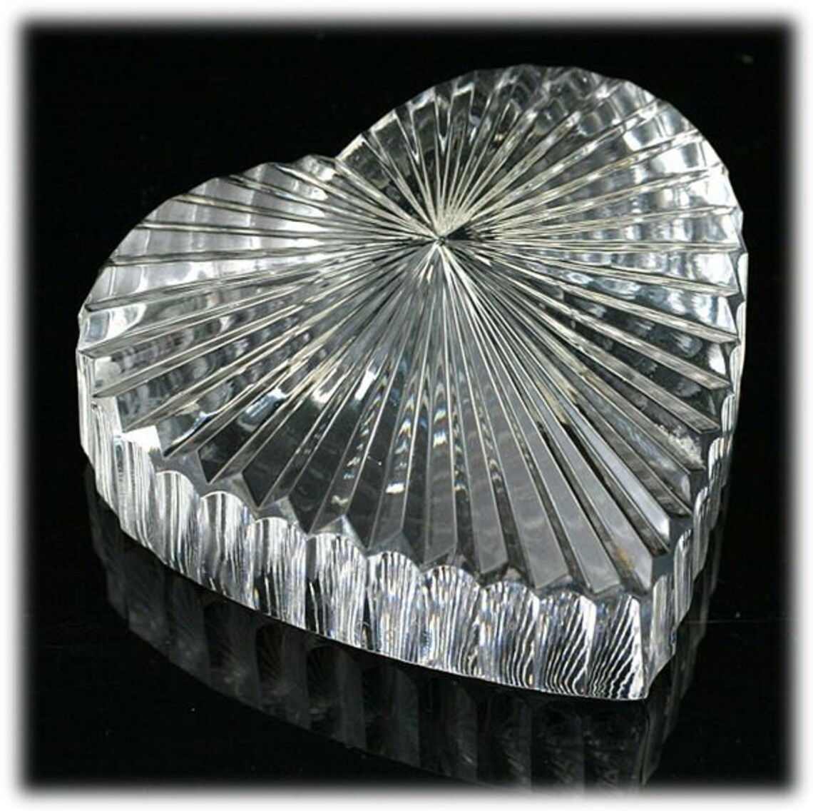 Waterford Heart Paperweight Vintage Crystal Signed Etsy