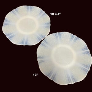 TWO MacBeth Evans American Sweetheart Monax Opalescent Plate - Serving Plate - Platter - 1930s  THINK HOLIDAYS