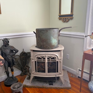 Rare 36 lbs Copper Stock Pot c.1900's - Holds 11 gallons - Joseph Heinrich Stock - Restaurant Quality 11 gallons  = 44 Quarts - AMAZING SIZE