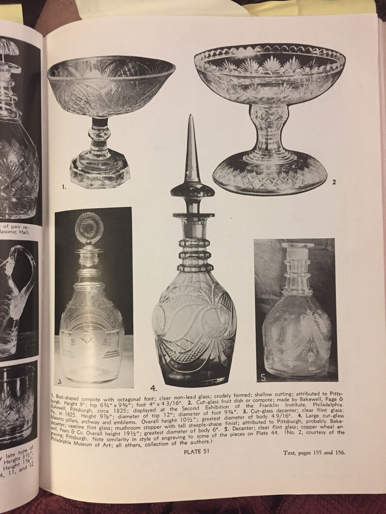 C.1820's Victorian Period Bakewell Glass Co. RARE Three Etsy