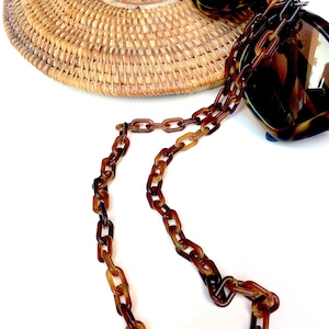 Tortoise shell eyeglasses Chain, Trendy Sunglass Holder,brillenkette,catenella occhialli,cadena gafas.chaîne pour lunettes