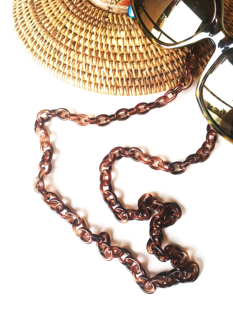 Trendy Sunglass Holder cool eyeglass holder,brillenkette,catenella occhialli,cadena gafas Chunky tortoise shell eyeglasses Chain
