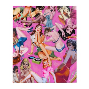 Pink Pinups Throw Blanket