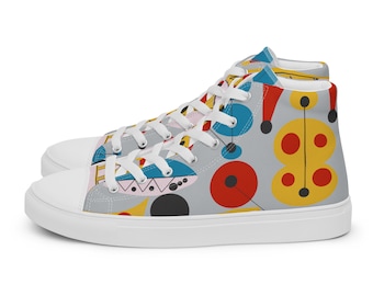 Women’s high top Abstract Art canvas shoes