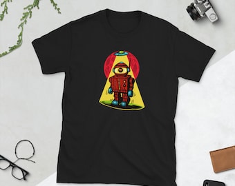 Beam Me Up Robot T-Shirt Unisex a maniche corte