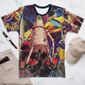 レトロ SF コラージュ メンズ T シャツ フェーズ ワン