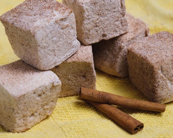 Churro Marshmallows - 1 dozen Gourmet marshmallows - Cinnamon Sugar