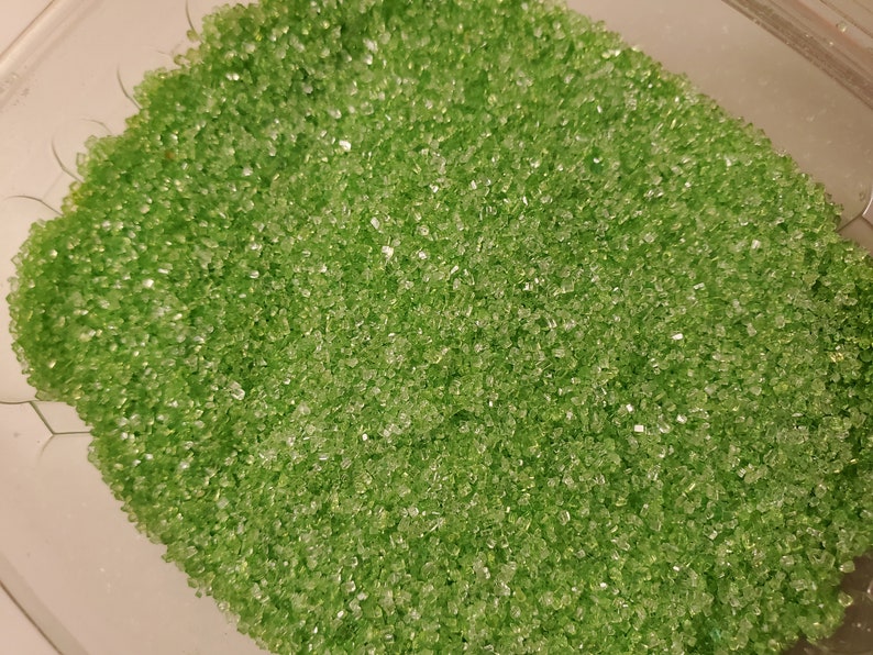 Green sanding sugar 3.2 oz decorating cocktail rim image 1