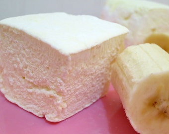 Banana Marshmallows - 1 dozen Gourmet marshmallows