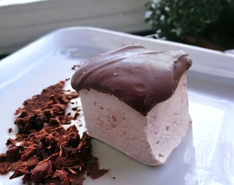 Chocolate Marshmallows Dipped in Chocolate - 1 dozen Gourmet chocolate covered marshmallows