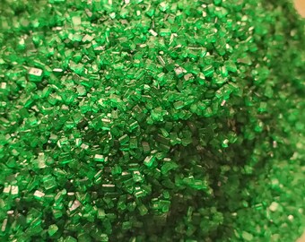 Dark Green coarse sugar - 3.oz - decorating