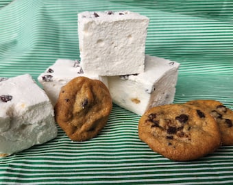 Chocolate Chip Cookie Dough Marshmallows - 1 dozen Gourmet homemade marshmallows