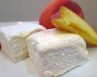 Georgia Peach Marshmallows - 1 dozen Gourmet marshmallows