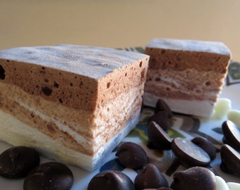 Triple Chocolate Marshmallows - 1 dozen Gourmet marshmallows - white, dark, and milk chocolate