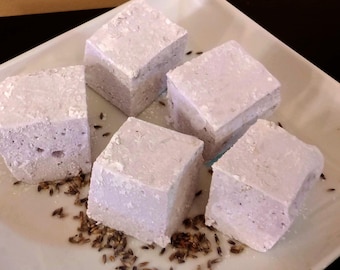 Lavender Marshmallows - 1 dozen Gourmet homemade marshmallows