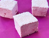 Strawberry Champagne Marshmallows - 1 dozen Gourmet marshmallows