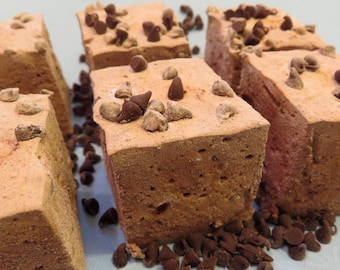 Chocolate Chocolate Chip Marshmallows - 1 dozen Gourmet homemade marshmallows