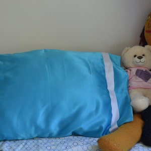 Sky Blue Satin Pillowcase